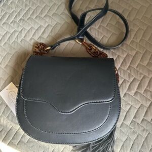 Mudpie Elegant Black Crossbody Bag